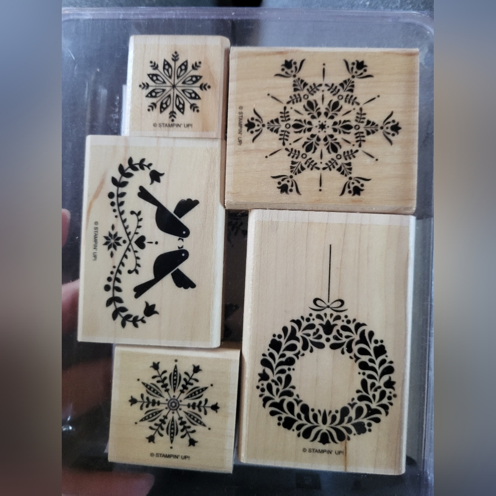 Stampin' Up Set of 5 Winter Rubber Stamps